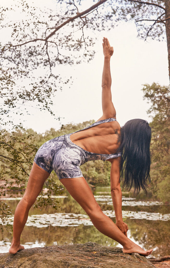 Woman stretching